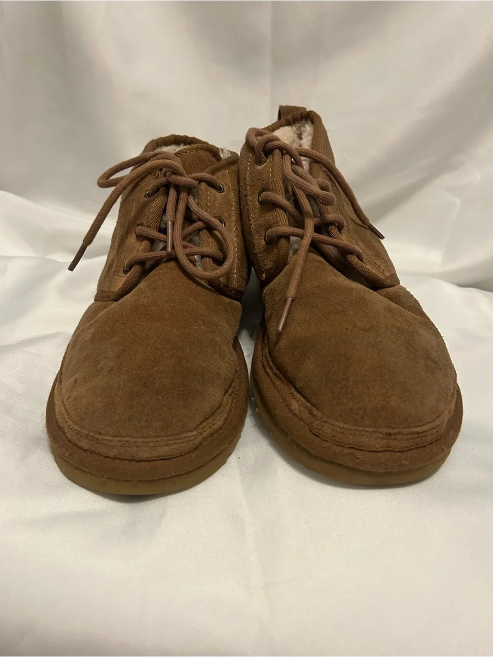 Women’s  Brown Suede Lace-Up Casual Shoes with Plush Lining